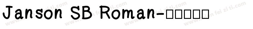 Janson SB Roman字体转换